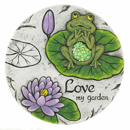 Leaping frog garden stones - leaping,