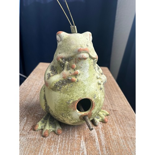 Ceramic terracotta frog - ceramic,
