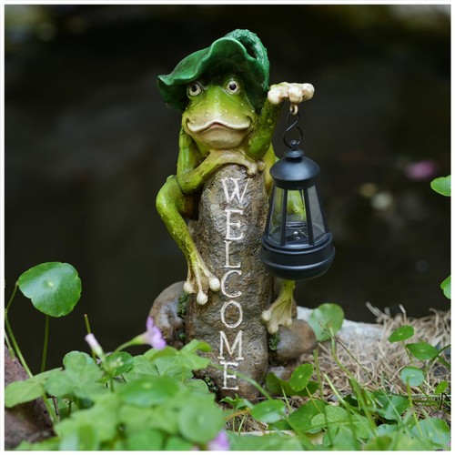 Frogs garden statue with - garden,