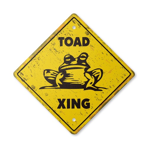 Toad vintage crossing sign - vintage,